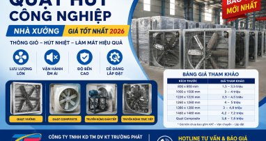 Quạt hút công nghiệp nhà xưởng giá bao nhiêu? Báo giá mới nhất
